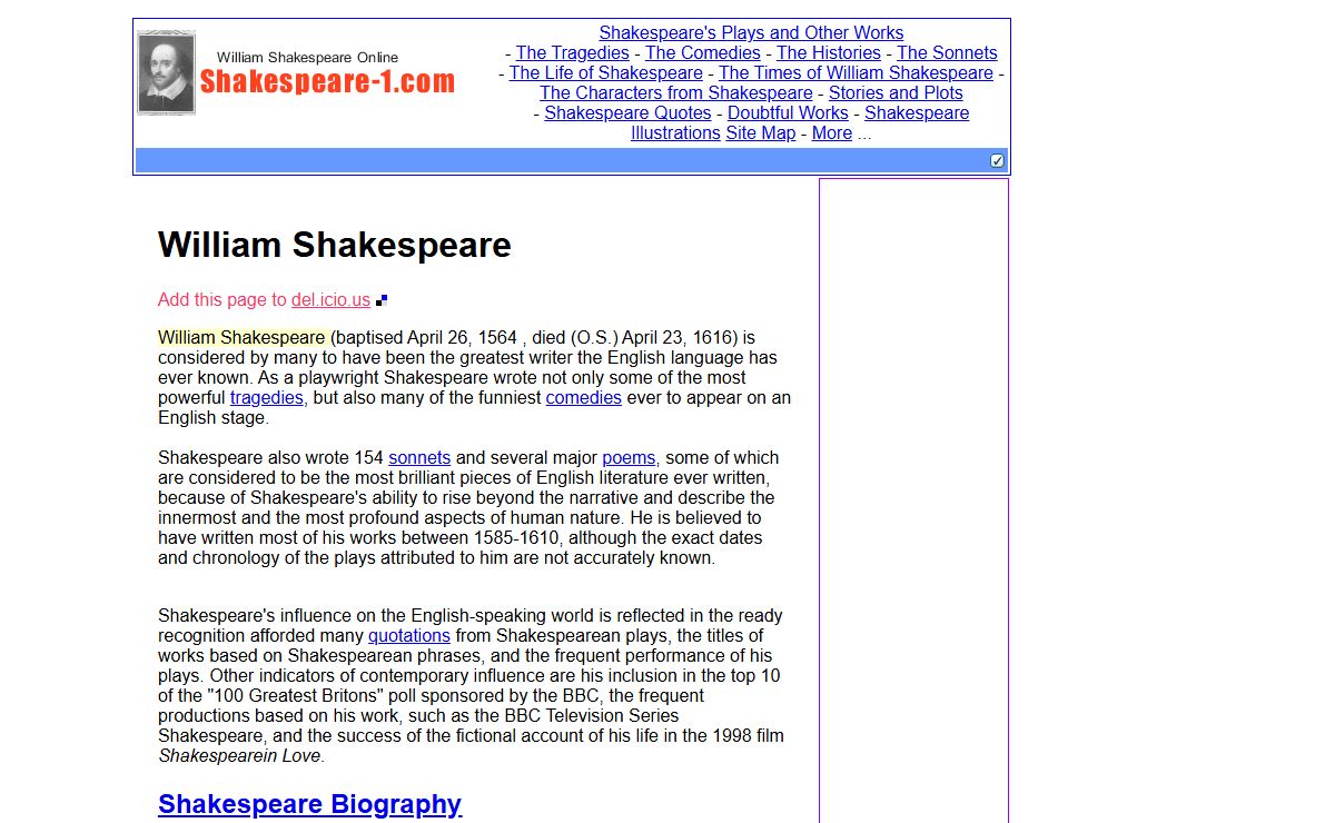 William Shakespeare - Plays, Sonnets and Information About William Shakespeare Online {Shakespeare-1.com}