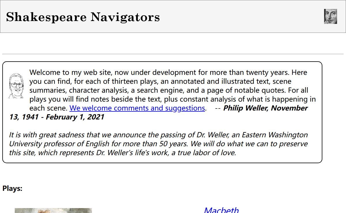 Shakespeare Navigators