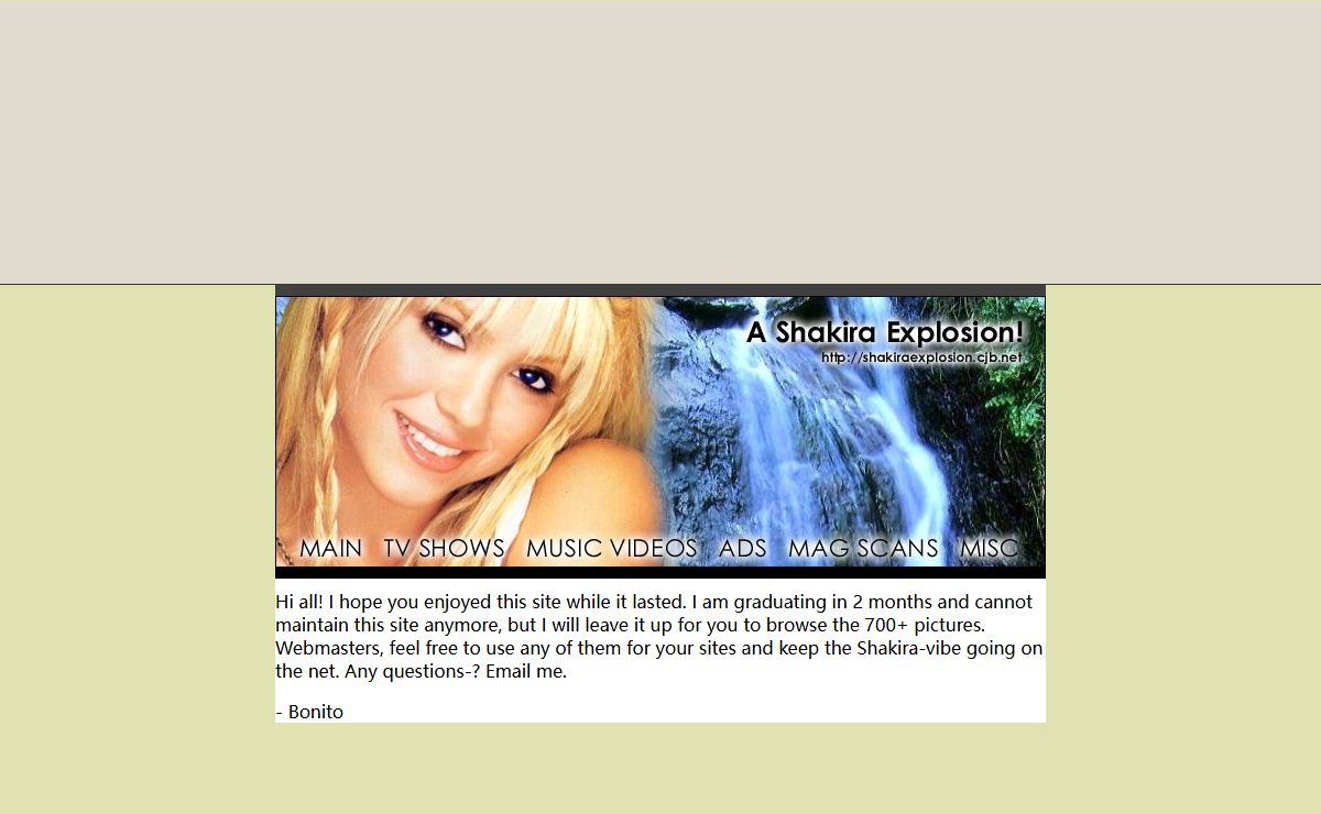A Shakira Explosion!