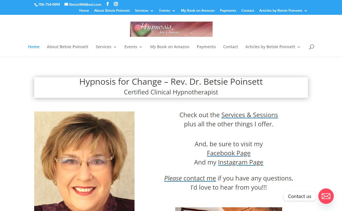 Hypnosis for Change - Hypnosis for Change - Betsie Poinsett Certified Hypnotherapist