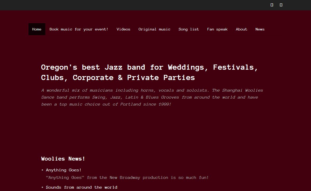 THE SHANGHAI WOOLIES DANCE BAND – Live dance music for a wedding, festival, party, corporate event & club by the best show band in the Northwest!.