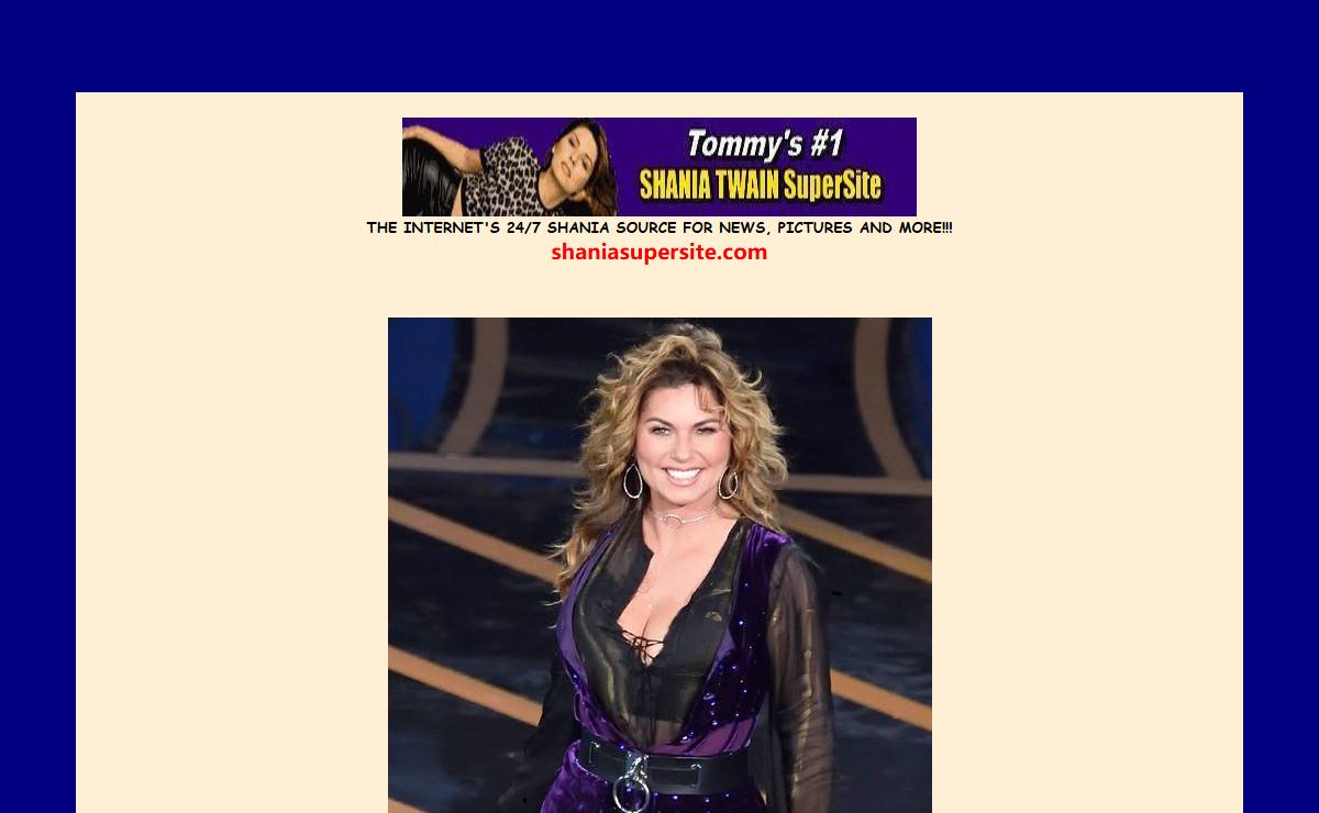 Tommy's #1 SHANIA TWAIN SuperSite - Shania News, Pictures & More!