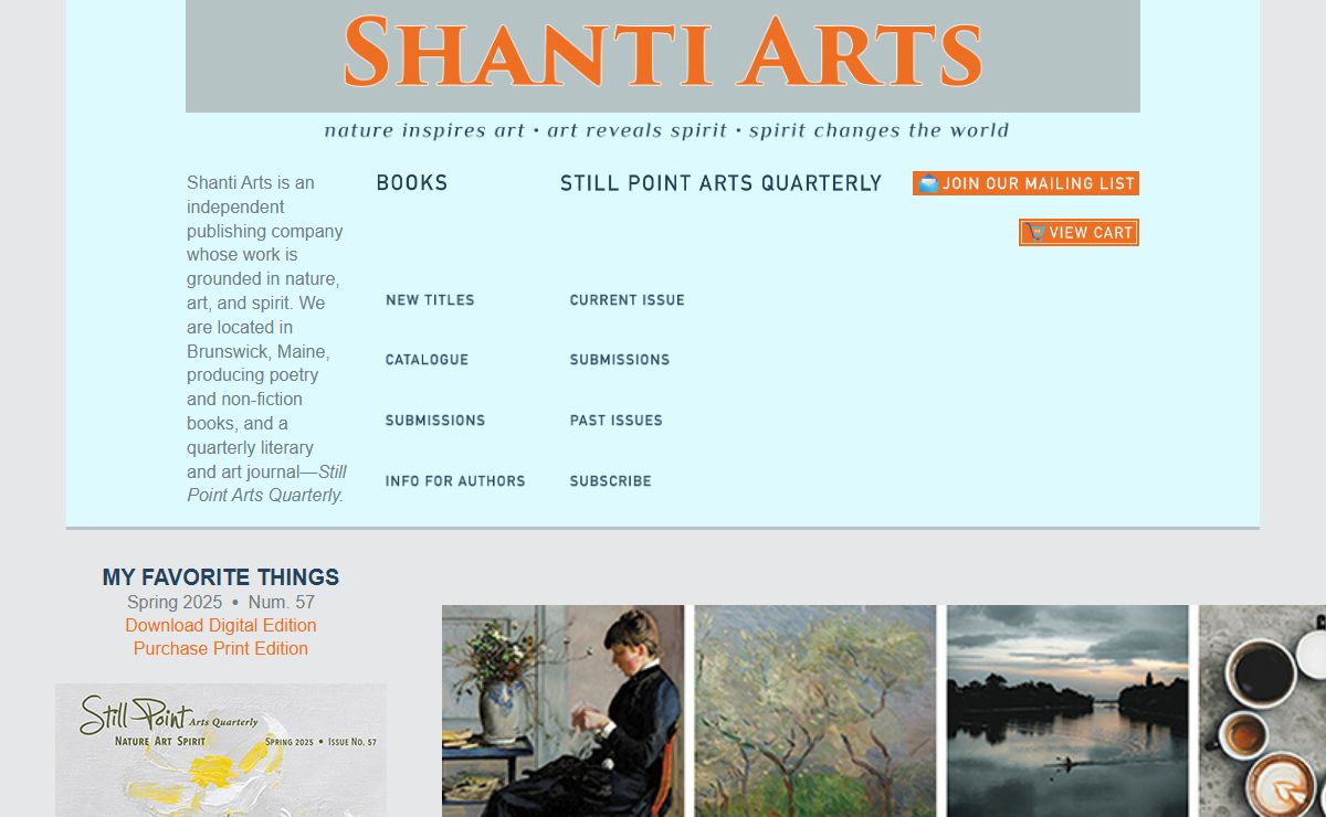 Shanti Arts Publishing | Still Point Arts Quarterly