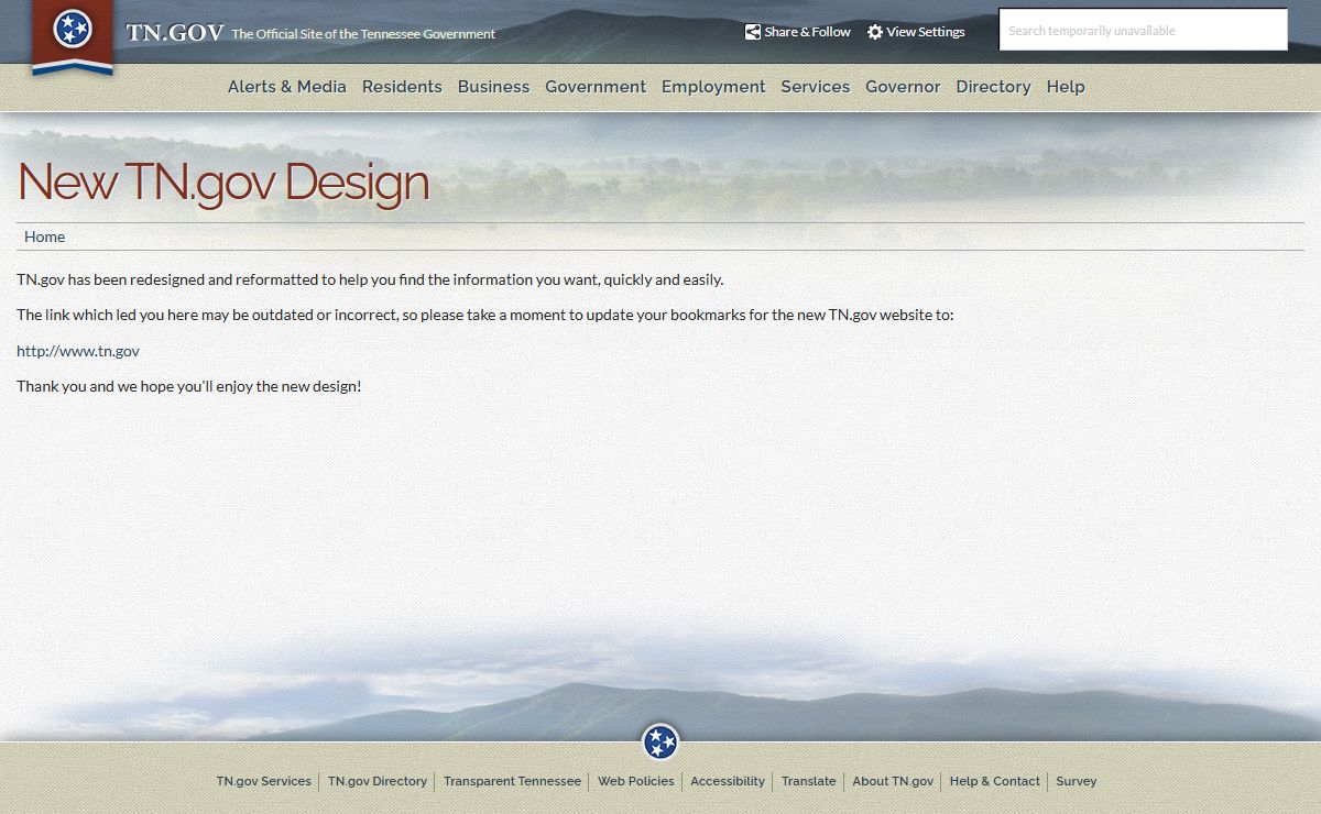 New TN.gov design!