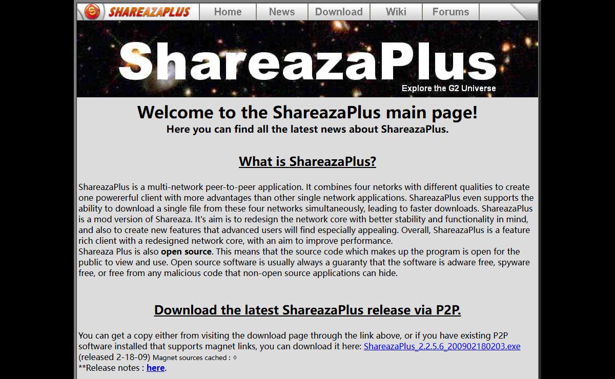 ShareazaPlus - Main Page