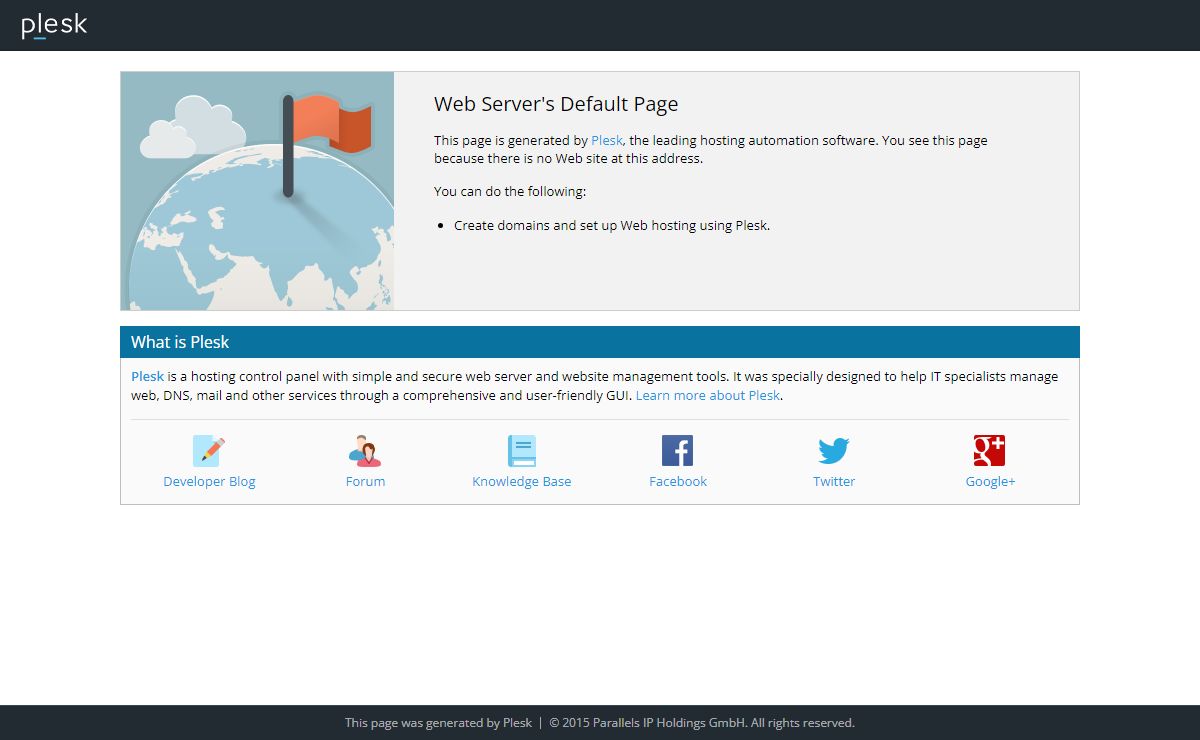 Domain Default page