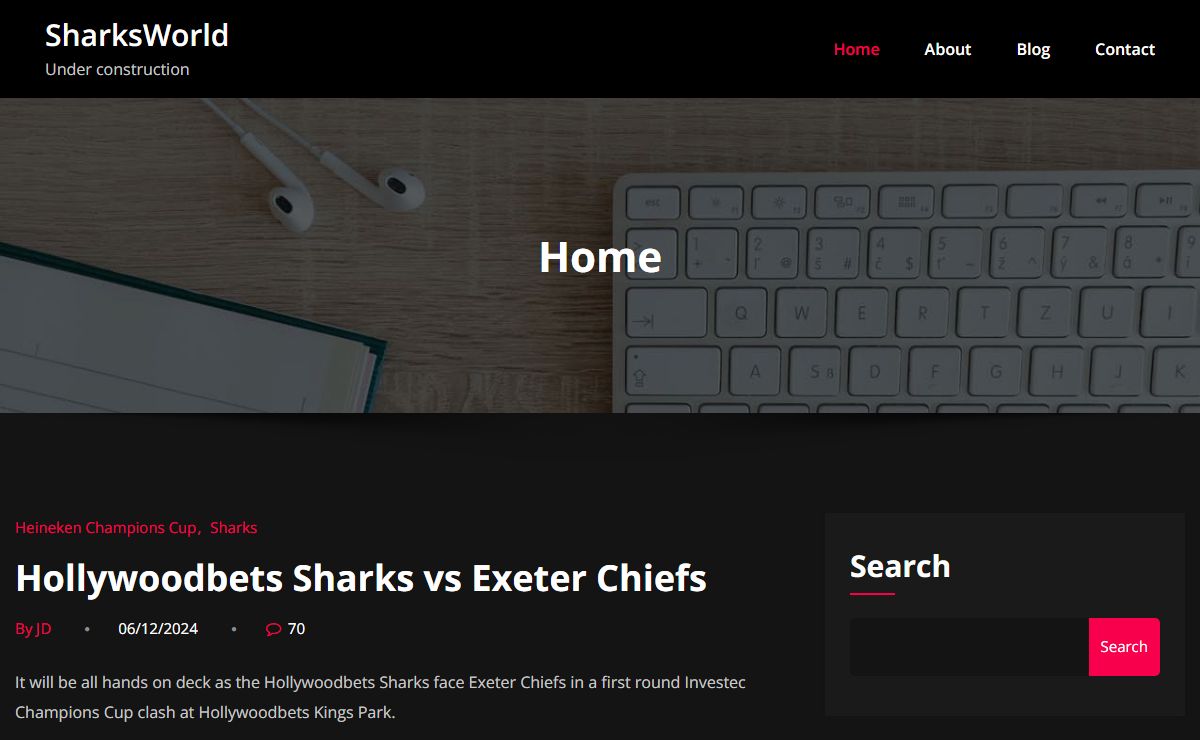 SharksWorld – Under construction