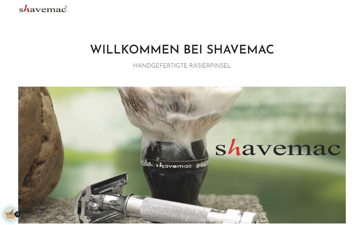 Shavemac - handgefertigte Dachshaar Rasierpinsel Made in Germany