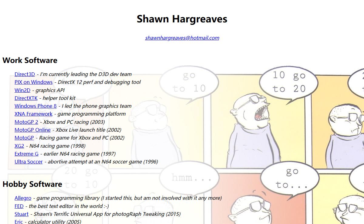 Shawn's Homepage