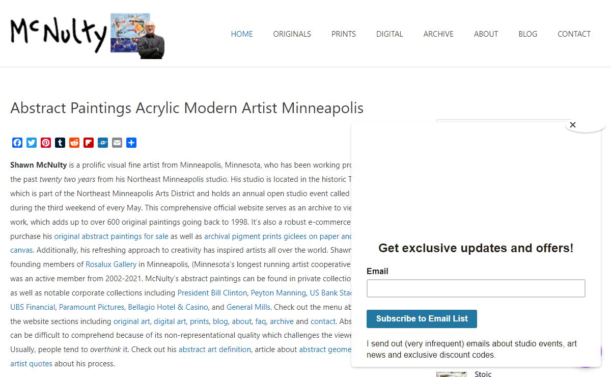 Abstract Paintings Acrylic Modern Artist Minneapolis - Shawn McNulty Art