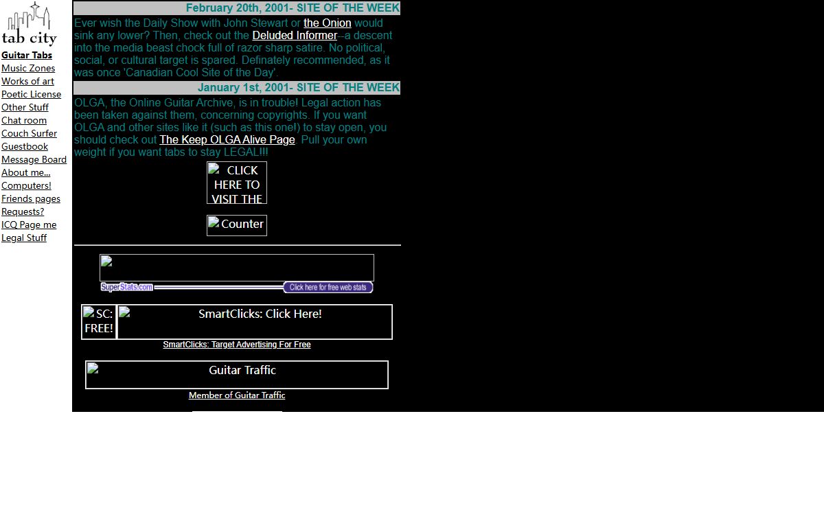Tab City-Home of the Guitar Tabs