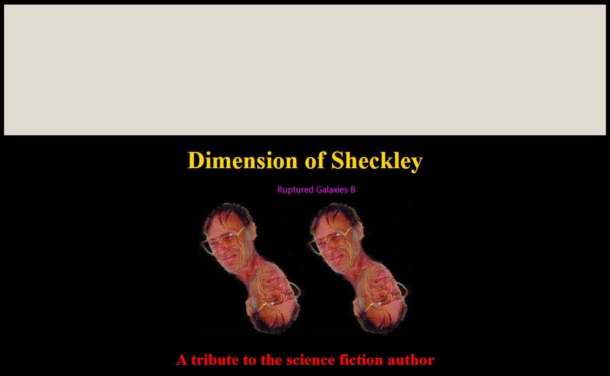 Dimension Of Sheckley - A tribute to the science fiction author Robert Sheckley