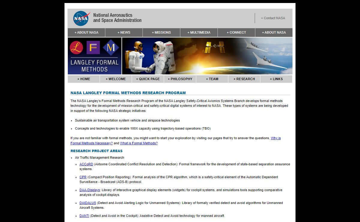 NASA Langley Formal Methods Research Program