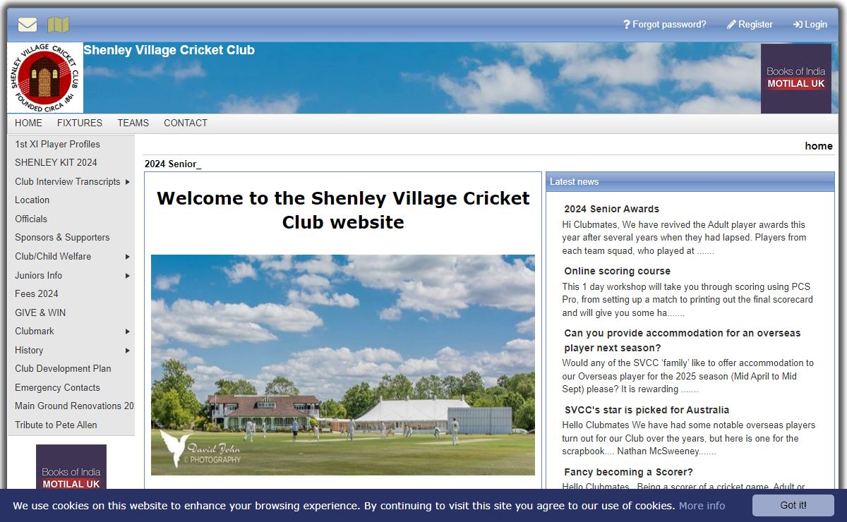 Shenley Village C C : home