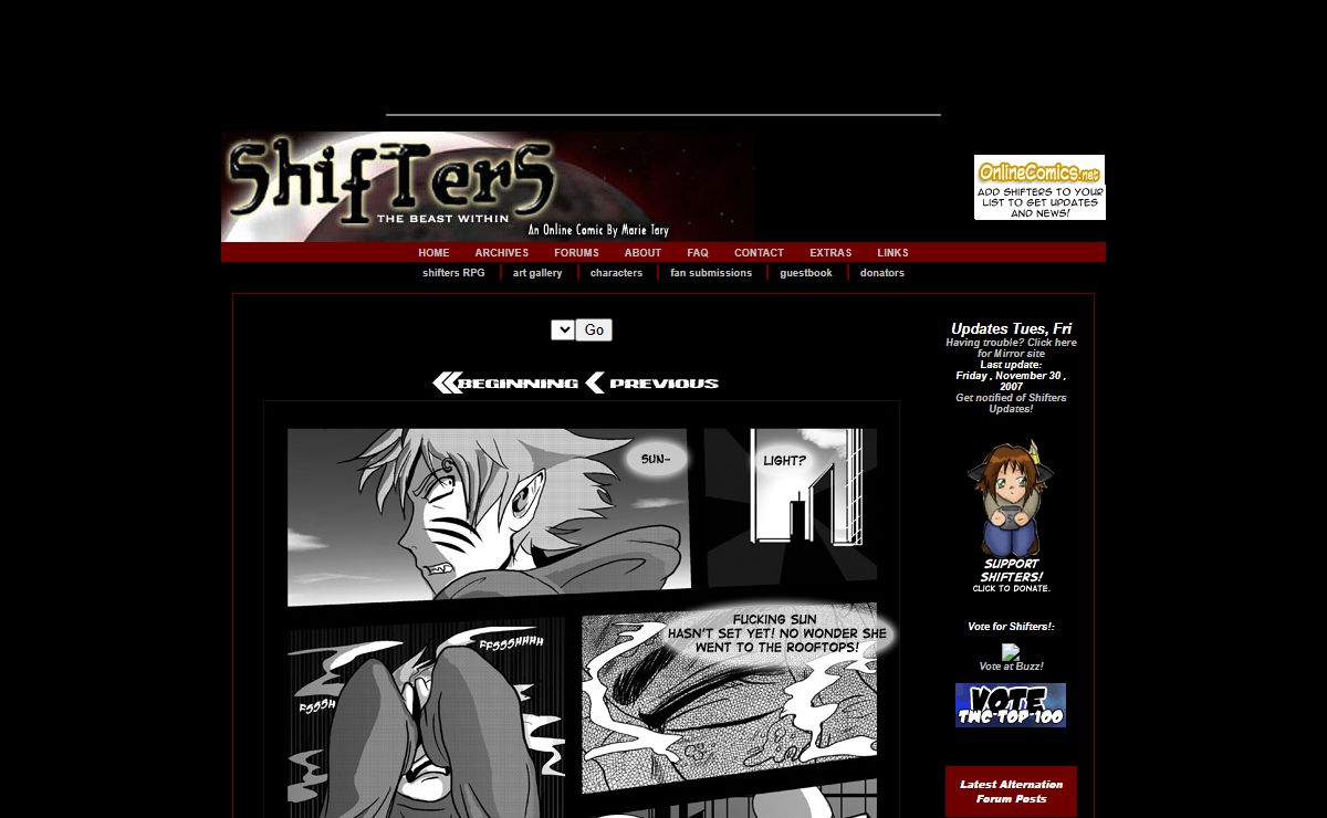 Shifters: The Beast Within ~ An original online comic by Marie Tary