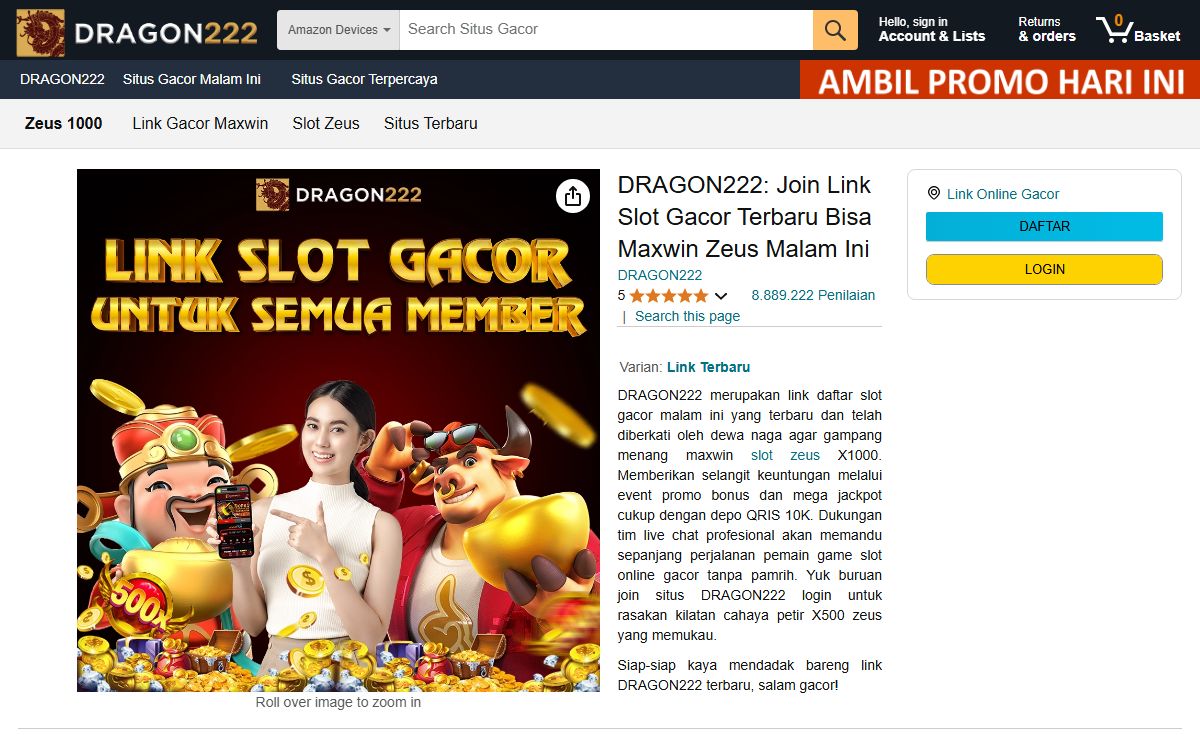 DRAGON222: Join Link Slot Gacor Terbaru Bisa Maxwin Zeus Malam Ini