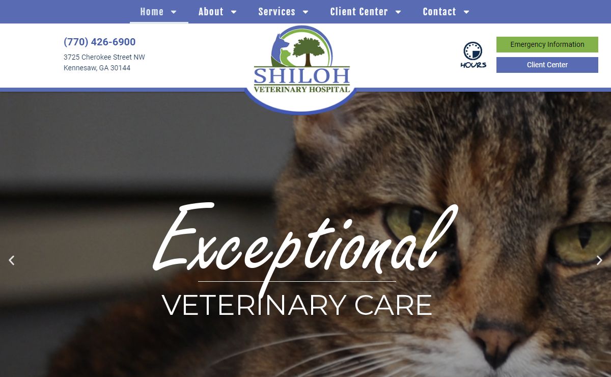 Welcome to Shiloh Veterinary Hospital and Pet Hotel in Kennesaw GA