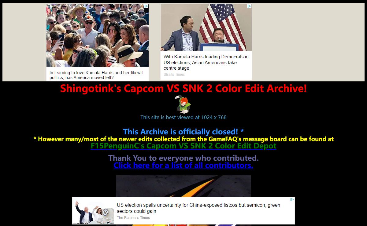 Shingotink's Capcom VS SNK 2 Color Edit Archives
