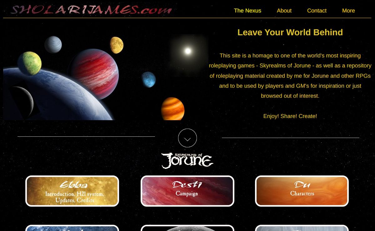 Sholarijames.com - Nexus - Roleplaying our way