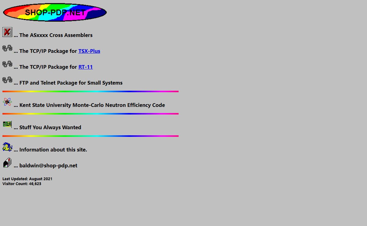 ASxxxx Cross Assemblers TCP/IP Package for TSX-Plus Neutron Efficiency Code Stuff PDP-11 Software