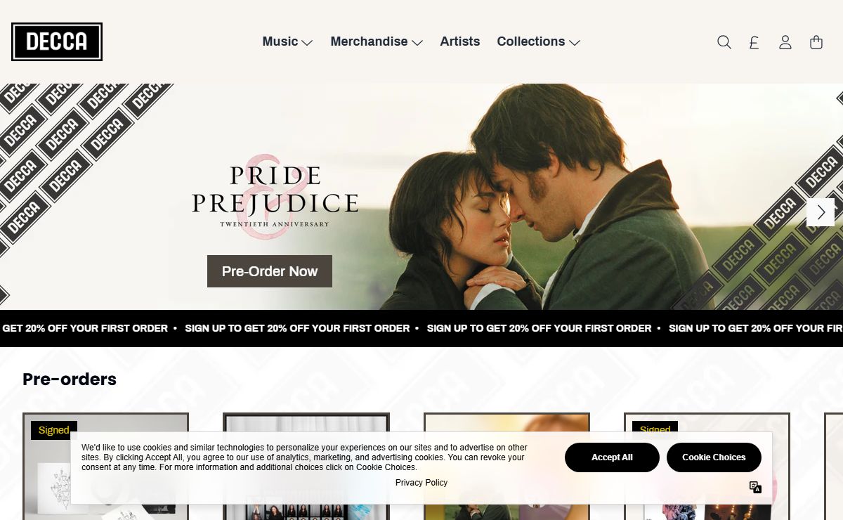 Decca Records - Official Store - Shop Exclusive Music & Merchandise