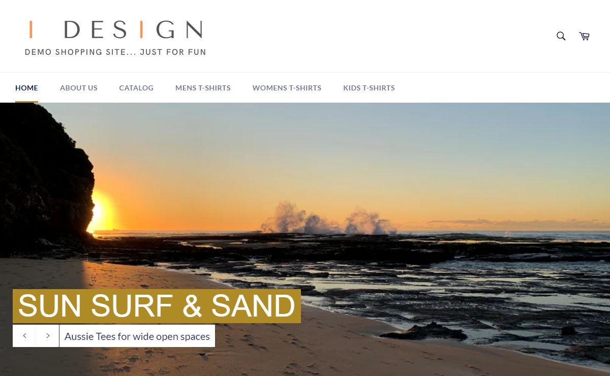 I-DESIGN Demo Shopify store