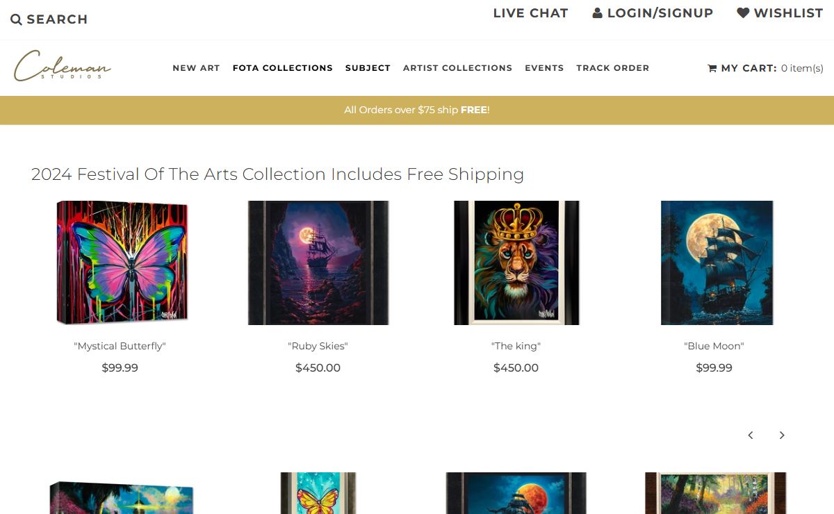 James Coleman Studios – James Coleman Studios Shop