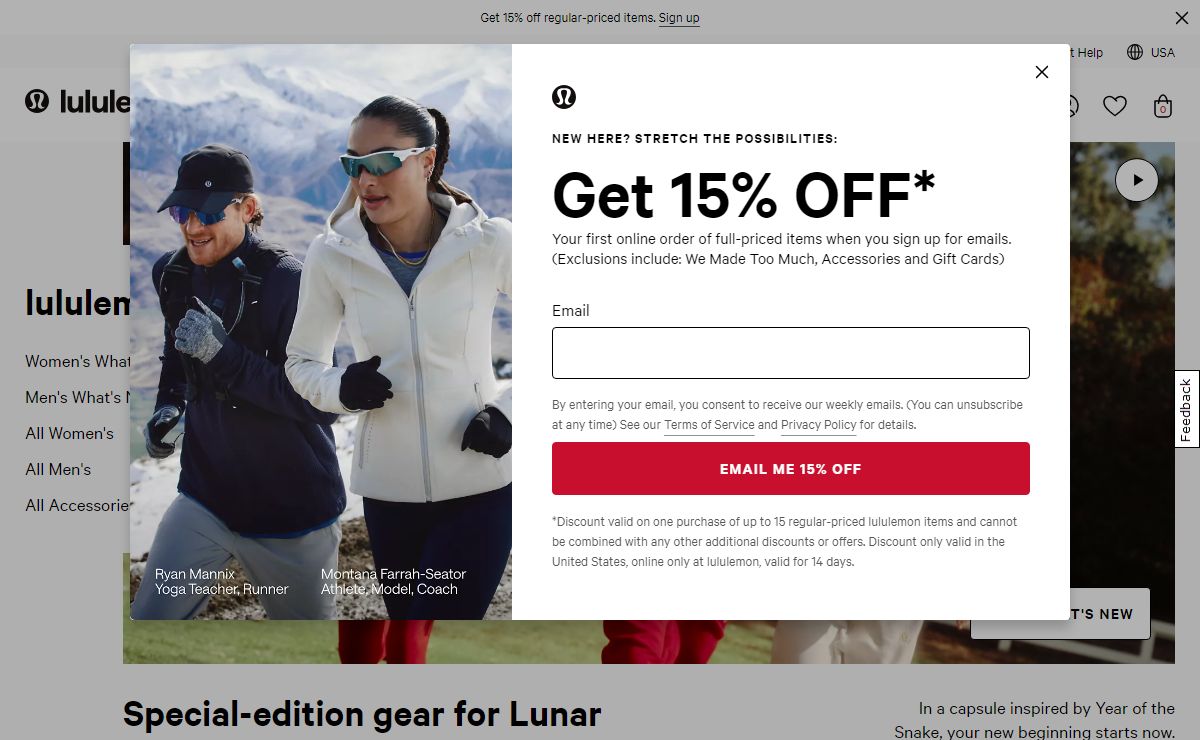 technical apparel + athletic shoes | lululemon