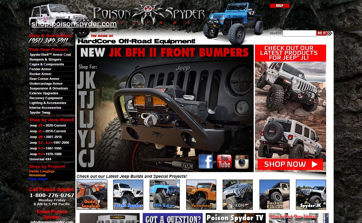 Jeep Armor & Upgrades | Bumpers, Fenders and More| Poison Spyder Customs