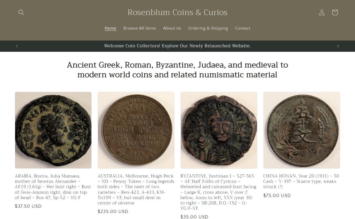 Rosenblum Coins & Curios