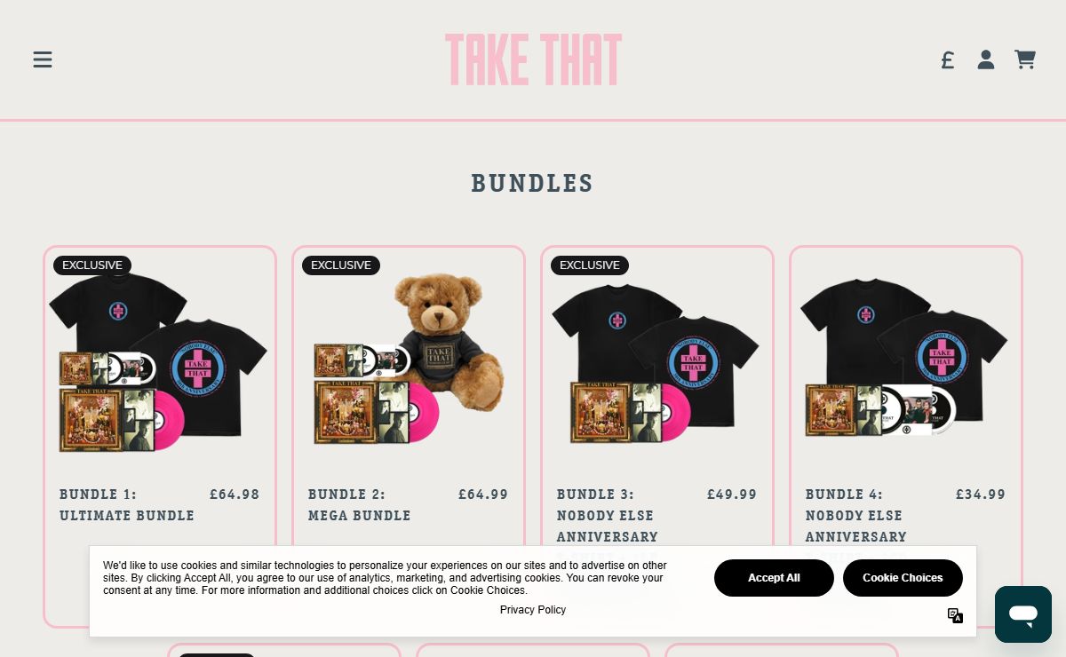 Take That - Official Store – Shop Exclusive Music & Merch