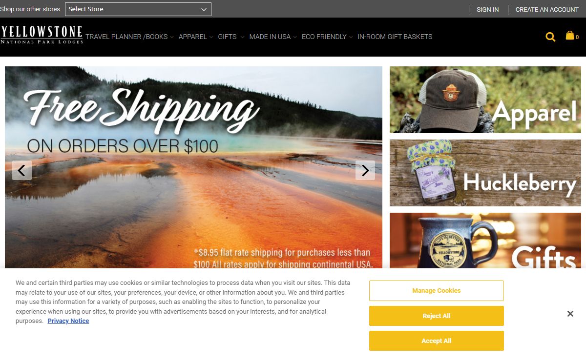 Yellowstone National Park Lodges Yellowstone National Park Lodges Shop - The only official in park lodging