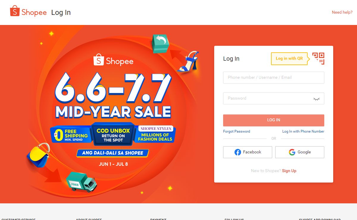 Login now to start shopping! | Shopee Philippines