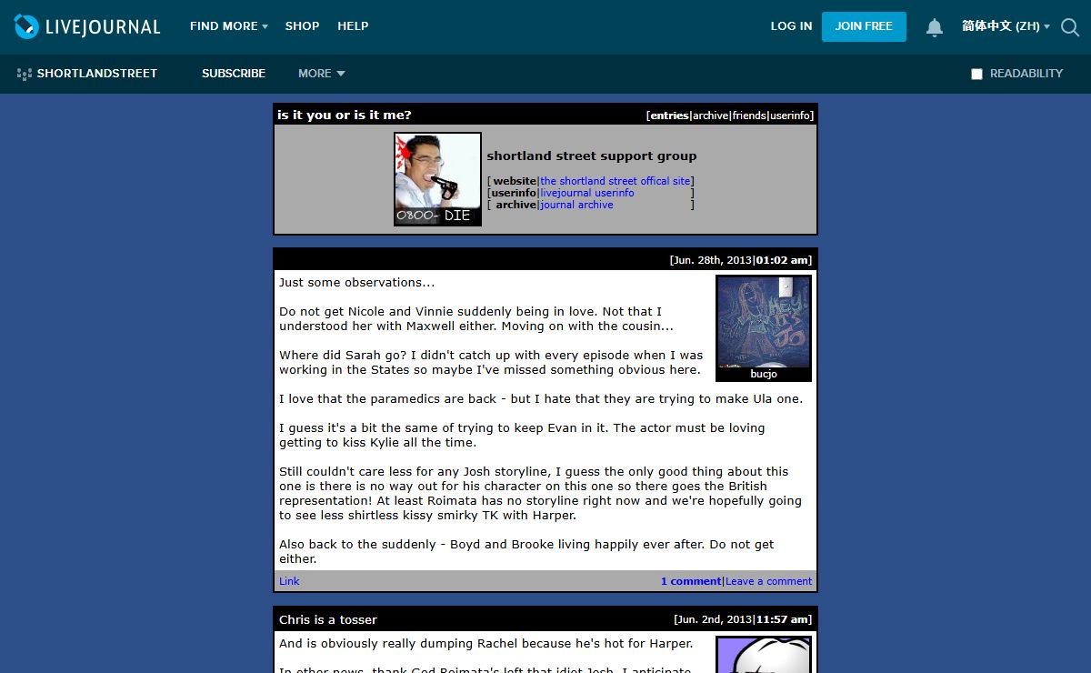 is it you or is it me? — LiveJournal