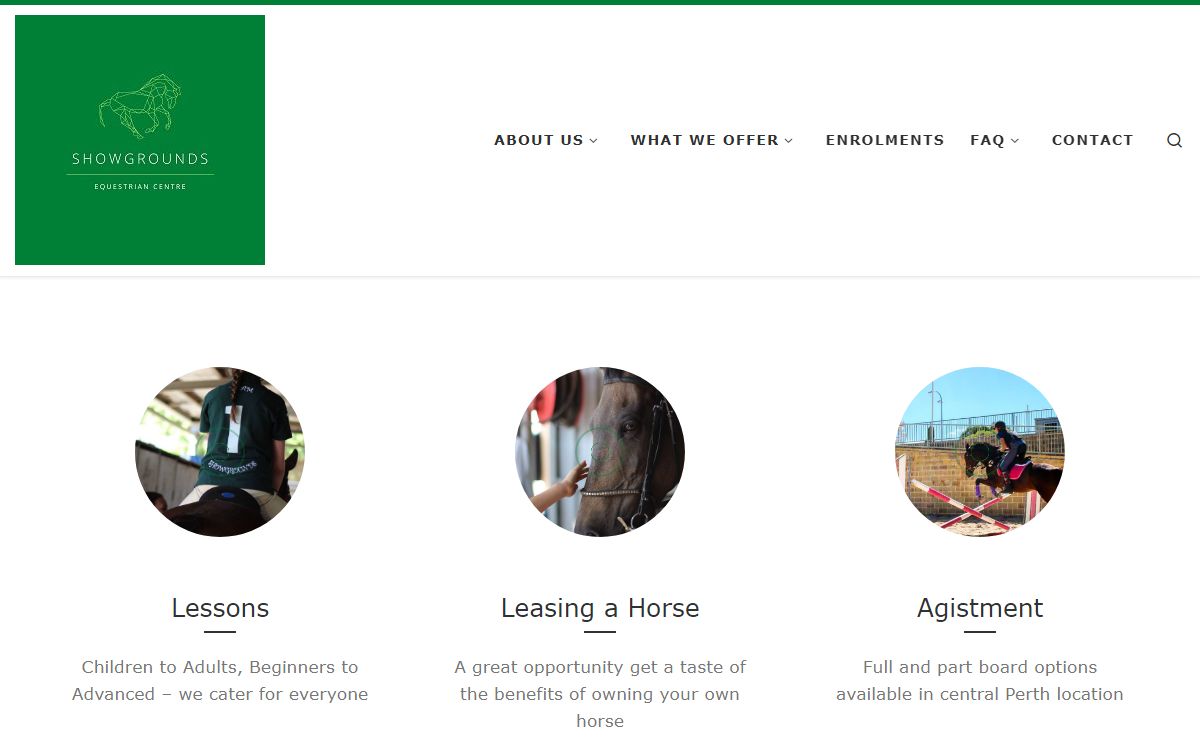 Showgrounds Equestrian Centre | Horse Riding Lessons and Agistment Perth, Western Australia