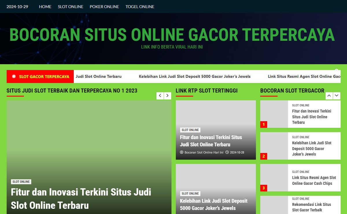 Bocoran Situs Online Gacor Terpercaya - Link Info Berita Viral Hari Ini