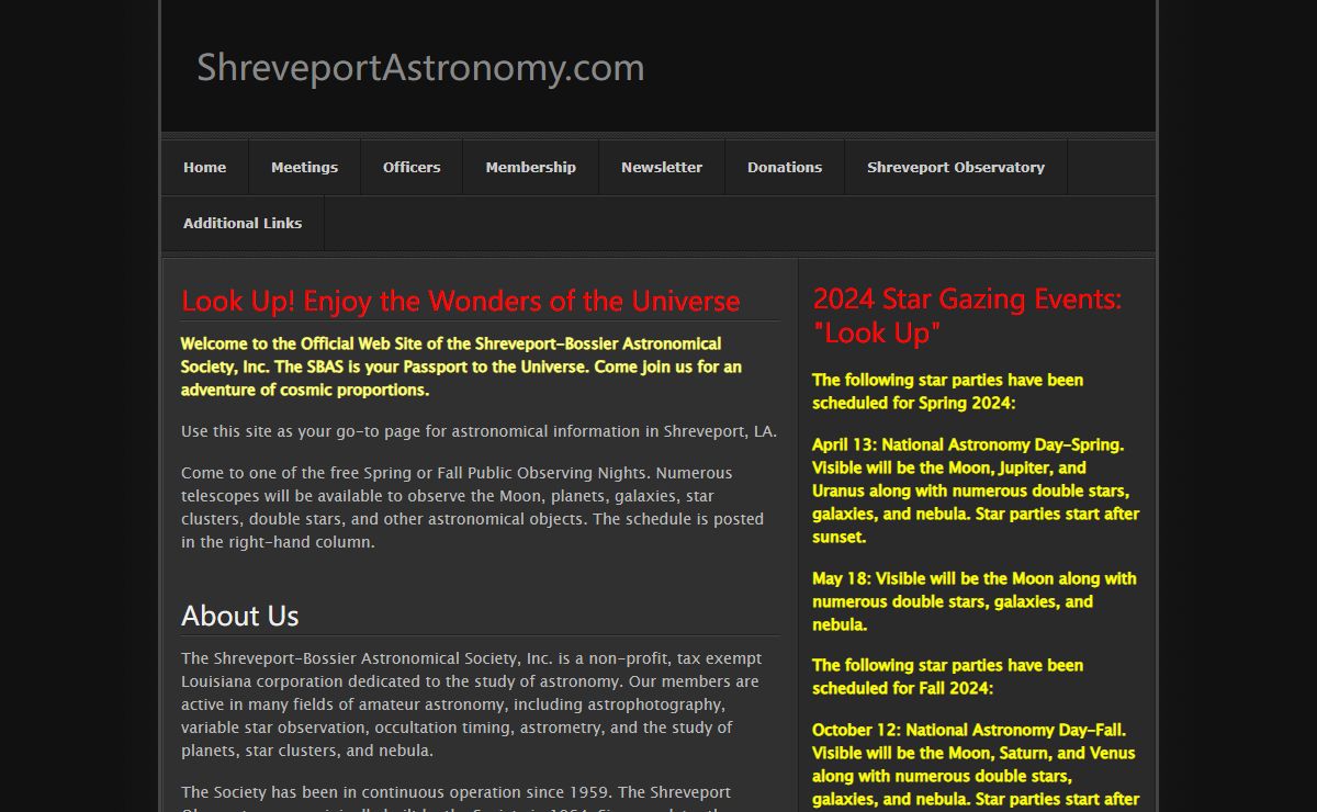 SBAS Web Page