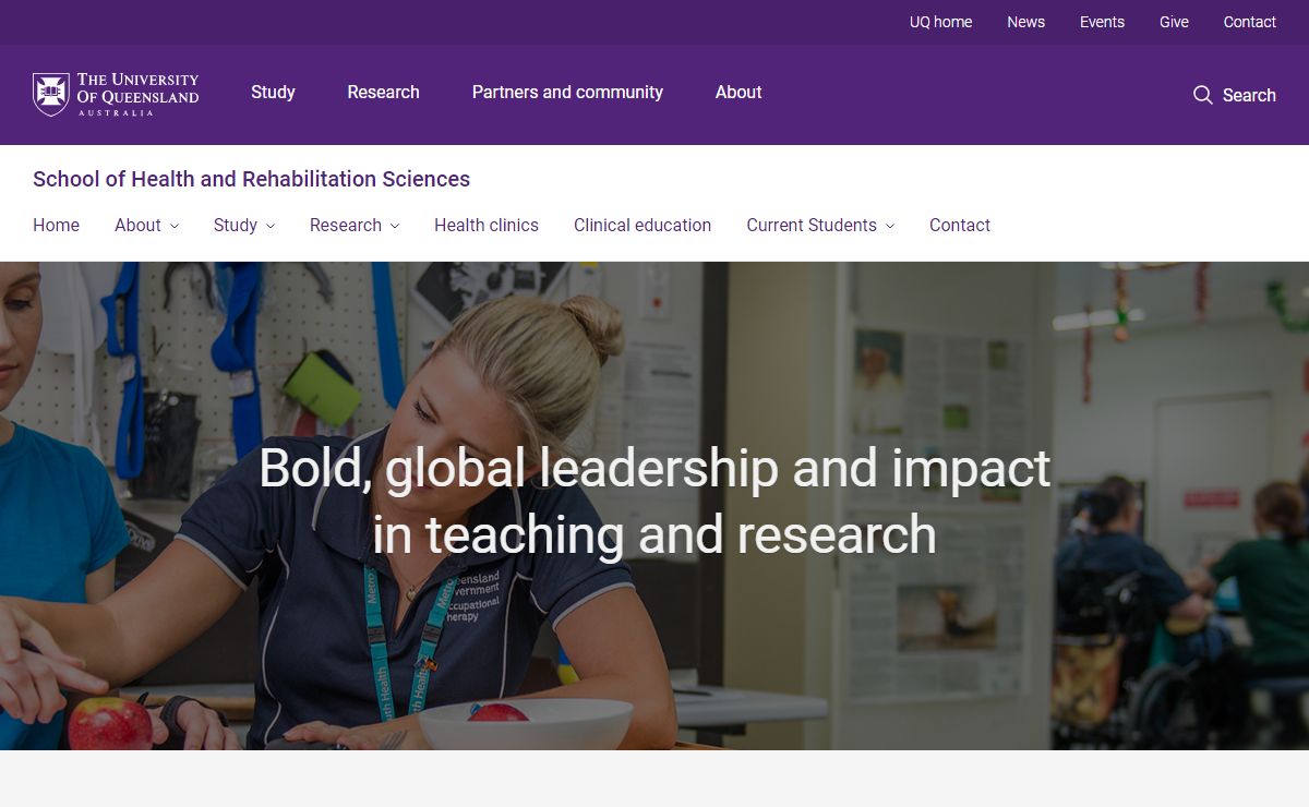 School of Health and Rehabilitation Sciences - University of Queensland