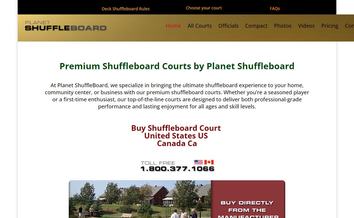 Shuffleboard court seller & manufacturer | Planet Shuffleboard