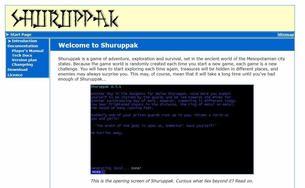 Shuruppak -- A Roguelike Game