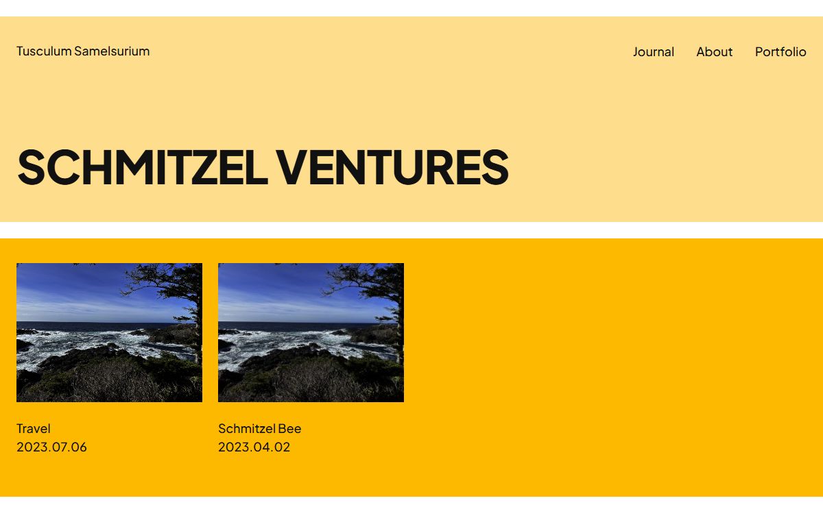 Schmitzel Ventures – Tusculum Samelsurium