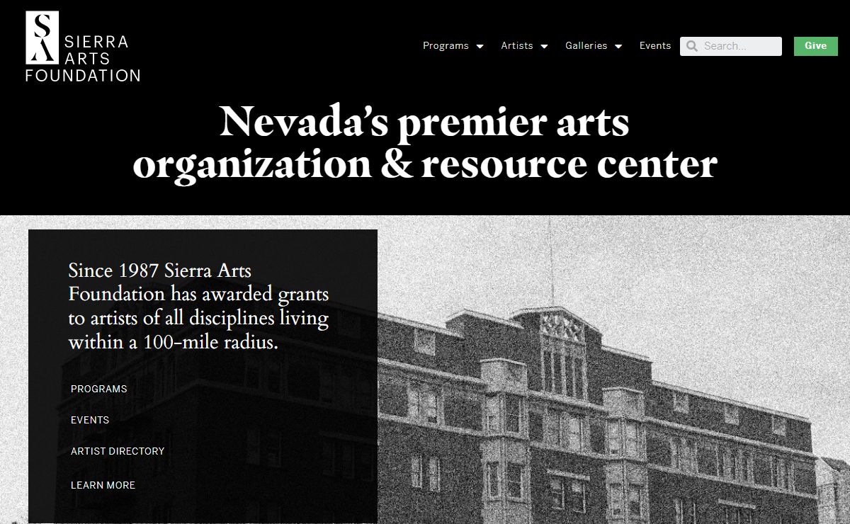 Sierra Arts Foundation – Teach. Nurture. Support.