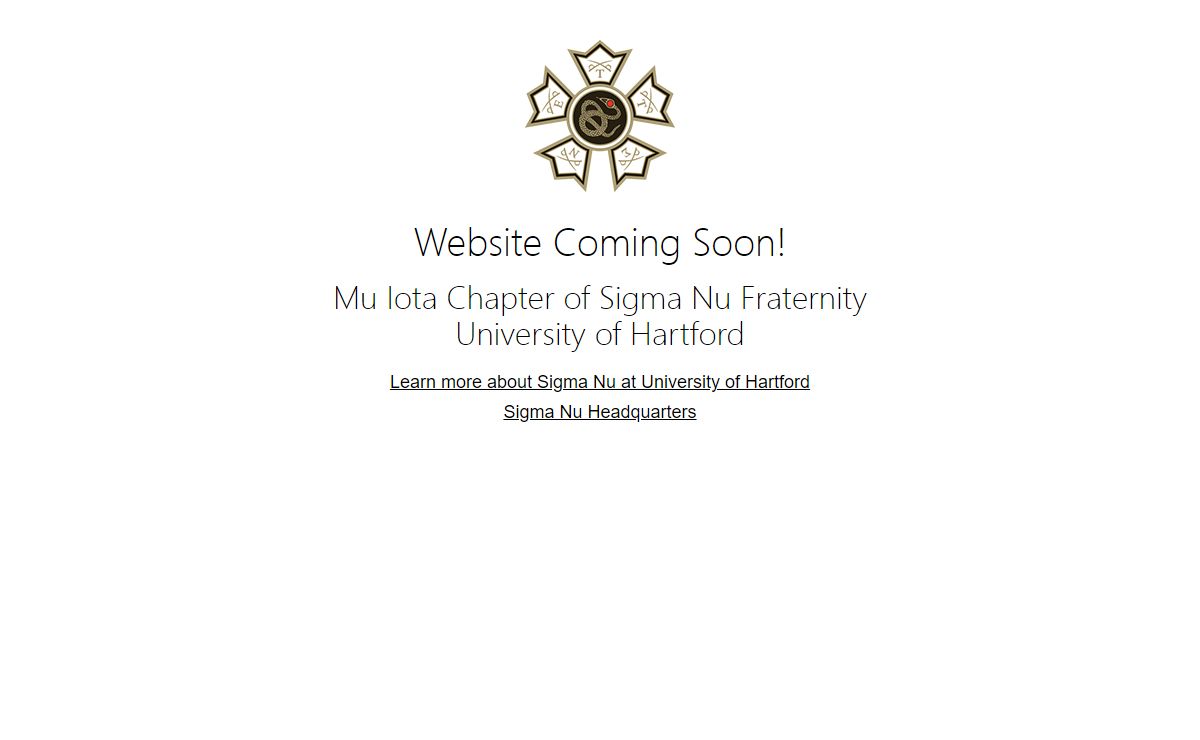 Mu Iota Chapter of Sigma Nu Fraternity - Website Coming Soon!