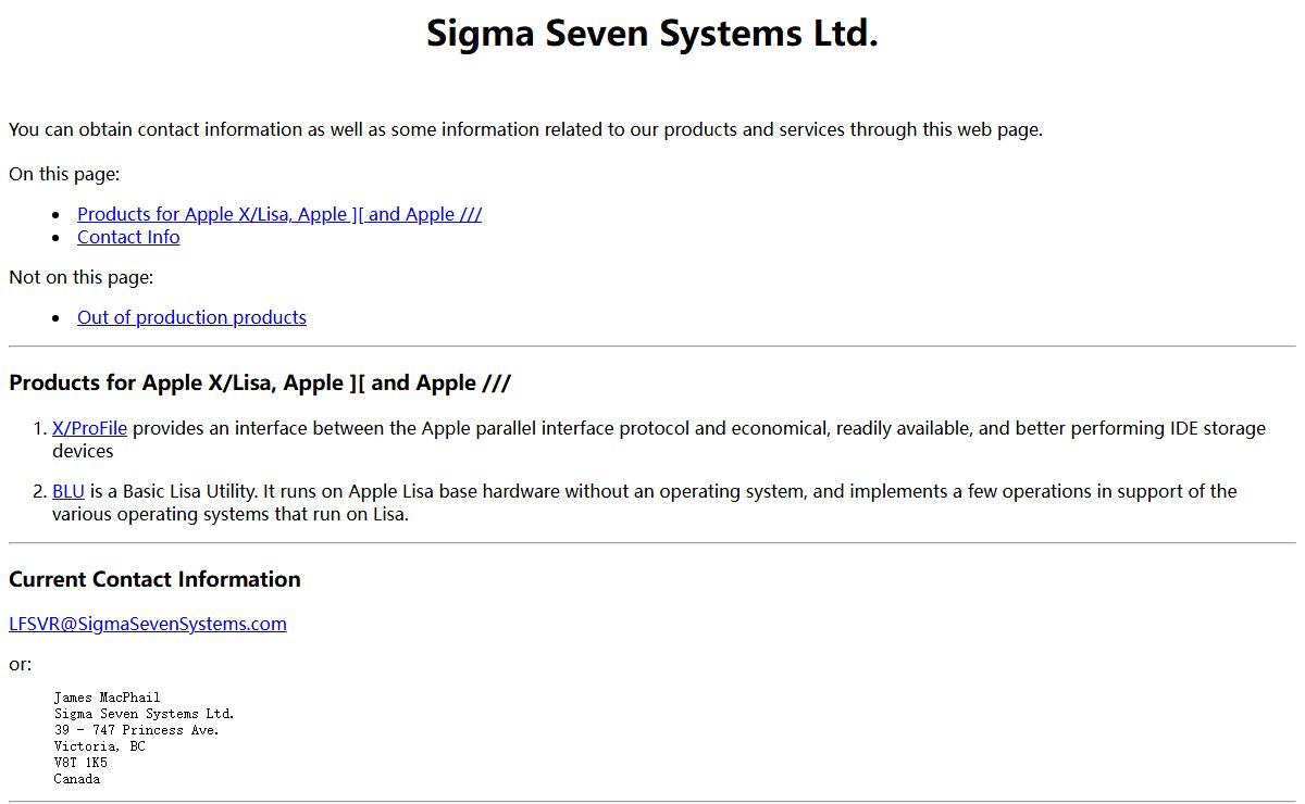 Sigma Seven Systems Ltd. Home Page