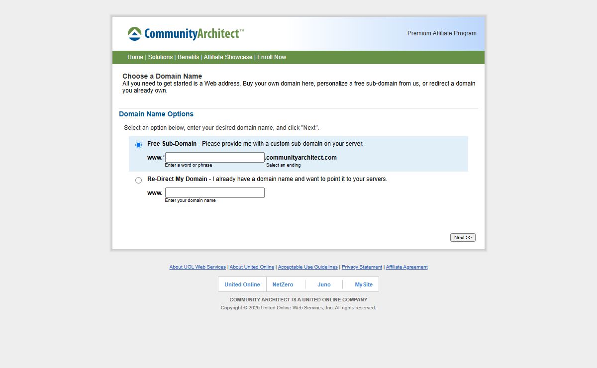 Sign Up - Community Architect