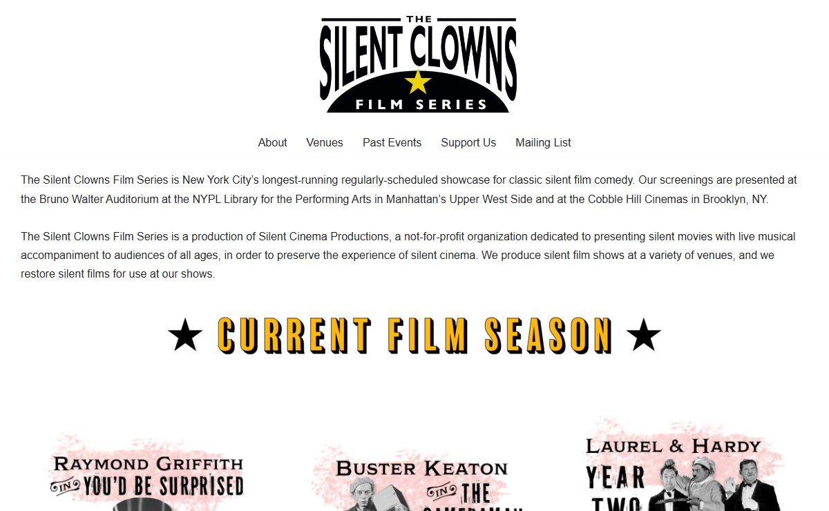 The Silent Clowns Film Series