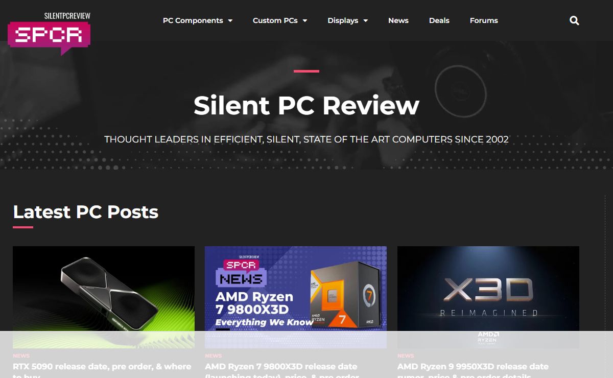 SPCR Homepage - Silent PC Review