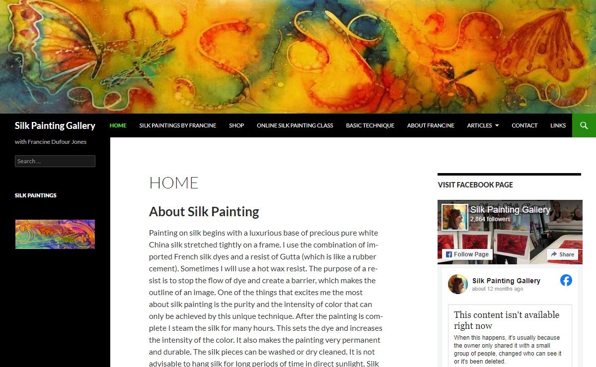 Silk Painting Gallery | with Francine Dufour Jones