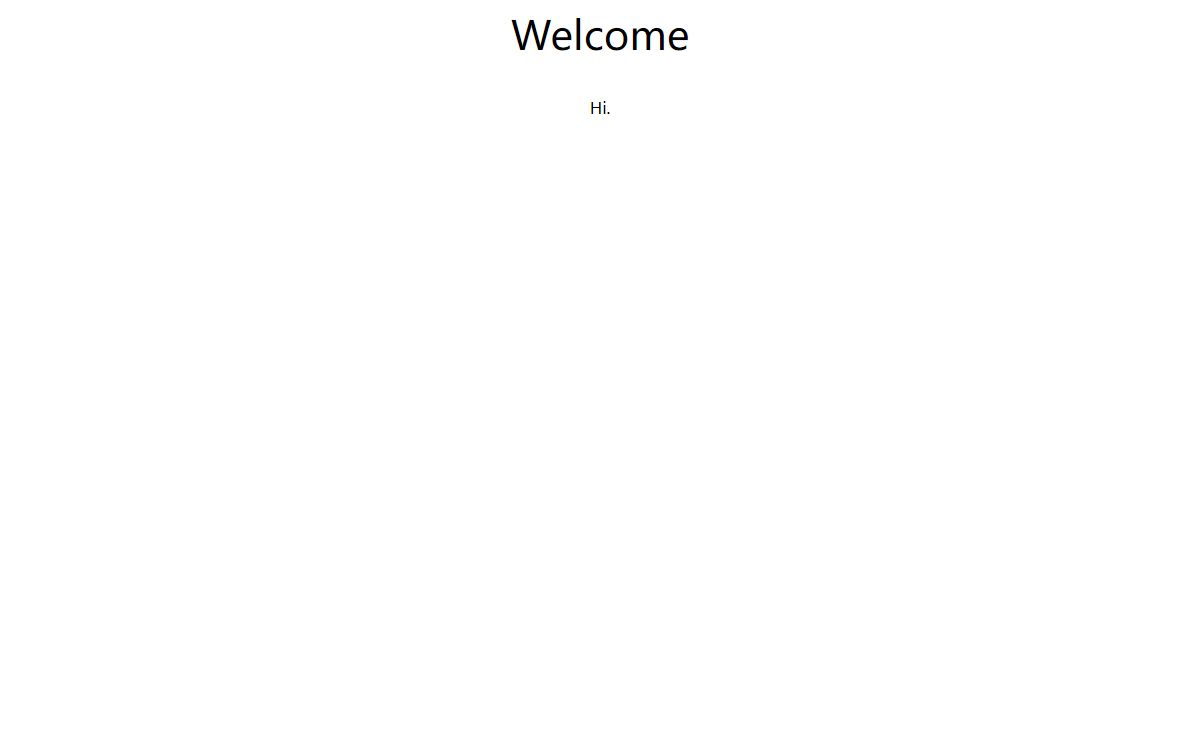 Welcome