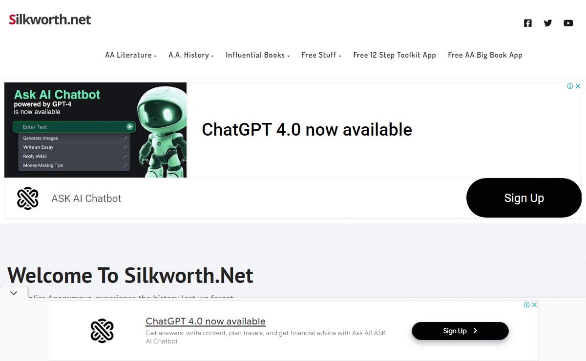 Welcome to Silkworth.net – Alcoholics Anonymous…experience the history…lest we forget